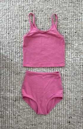 The Crop Tank and High Rise Undie pink
