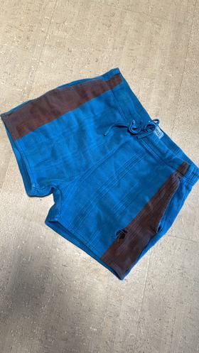 Black and blue shorts w dog embroidery