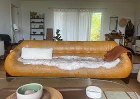Percival Lafer Rosewood/Leather Sofa