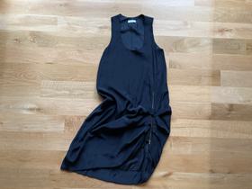 Little Black Asymmetrical Zip Dress
