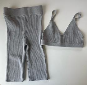 Ribbed knit set