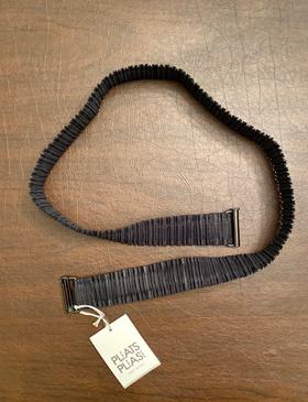 Black Pleated Belt