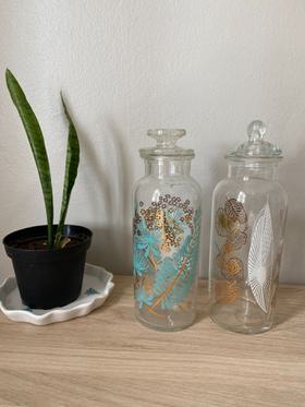 Pair of Mid Century Apothecary Jars