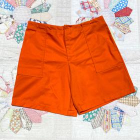 Orange 70s handmade shorts
