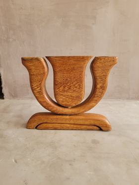 Wooden swivel trio candle holder