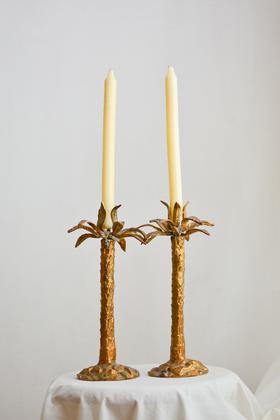 Vintage brass palms