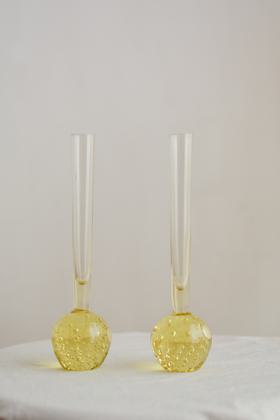 Vintage yellow glass