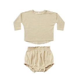 Long sleeve Top & Gold Stripe Bloomers