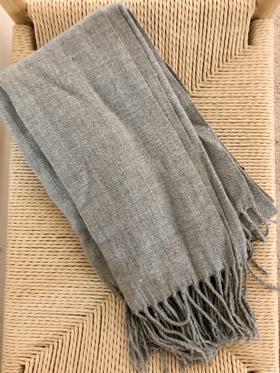 Recycled Cashmere Scarf (Light Grey)