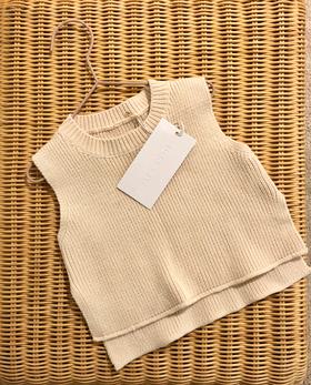 Baby Ribbed Knit Sleeveless Sweater Vest