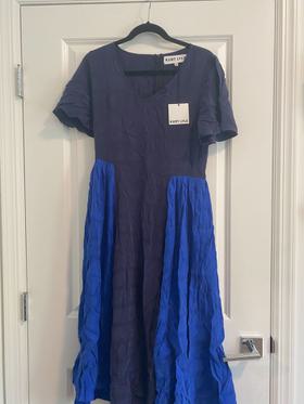 Roseanna Dress in Cobalt/Navy