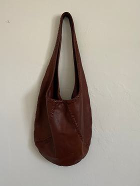 Large Leather Hoop Shoukder Bag