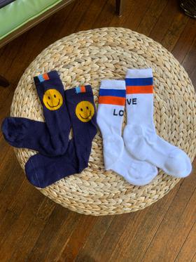 Smiley Face & Love Socks