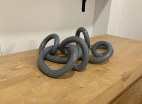 Modernist Metal Squiggle Sculpture