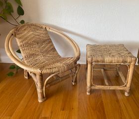 60’s Rattan Childs chair