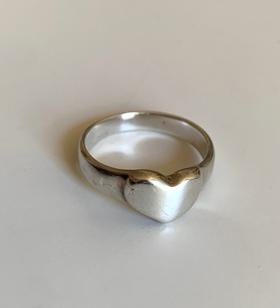 Heart sterling silver ring