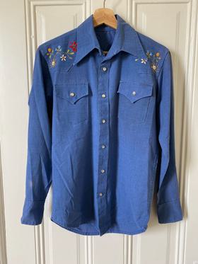 Embroidered Chambray Cowgirl Shirt