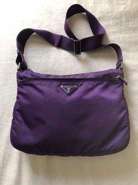 Nylon purple crossbody bag
