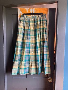 plaid cotton skirt