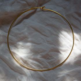 Vintage Thin Brass Collar Necklace