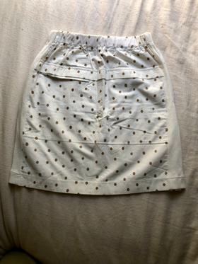 Cotton dot cargo mini skirt