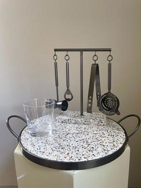 Terrazzo Tray and Bar Accessories Set