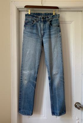 Patched straight leg 505 jeans