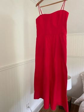 Cambria Skinny-Strap Midlength Dress
