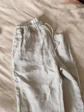 Natural linen pants