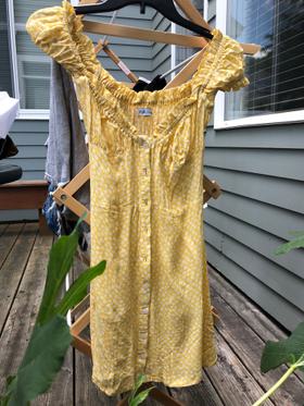 Isabelle dress, yellow floral
