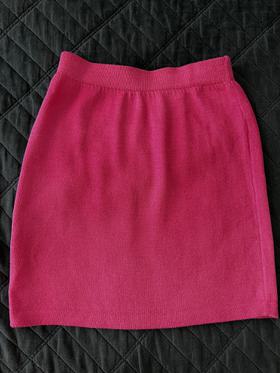 Hot Pink Knit Miniskirt