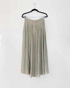 1980s polka-dot silk maxi skirt