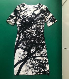 tree print dress