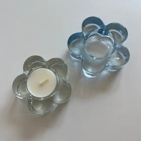 Flower tea light candle holders
