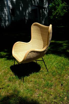 Woven Wicker Butterfly Chair