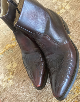Short Leather Western Cowboy Boot