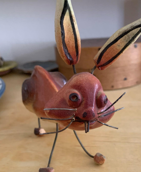 French Ceramic Wire Rabbit