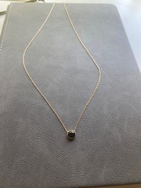 14k gold black onyx necklace
