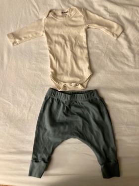 Rib Baby Pant and Long Sleeve Onesie Set