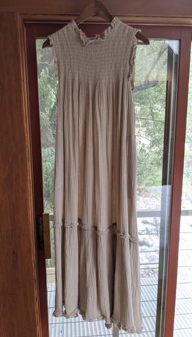 cotton gauze dress with pockets
