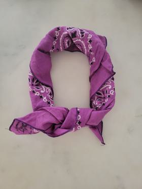 Purple vintage cotton bandana