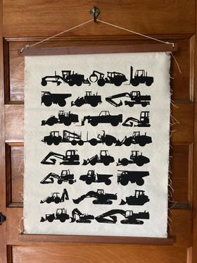 vehicle sillhouette wall hanging