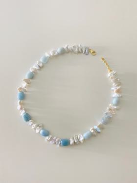 Freshwater pearls and beaded necklace