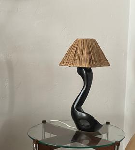 Zoomorphic ceramic lamp, c. 1950