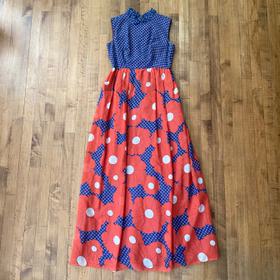 vintage floral polka dot dress