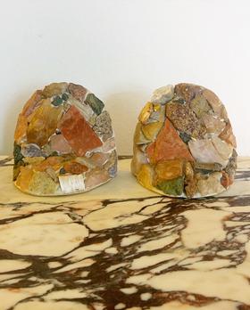 Mixed stone book ends