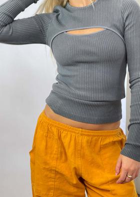 Ribbed Cut - Out Top