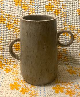 Ceramic Stoneware Circle Handle Vase