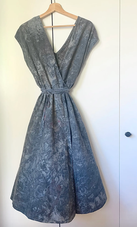 Marble print wrap dress