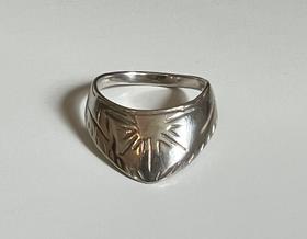 Engraved & Angled Ring
